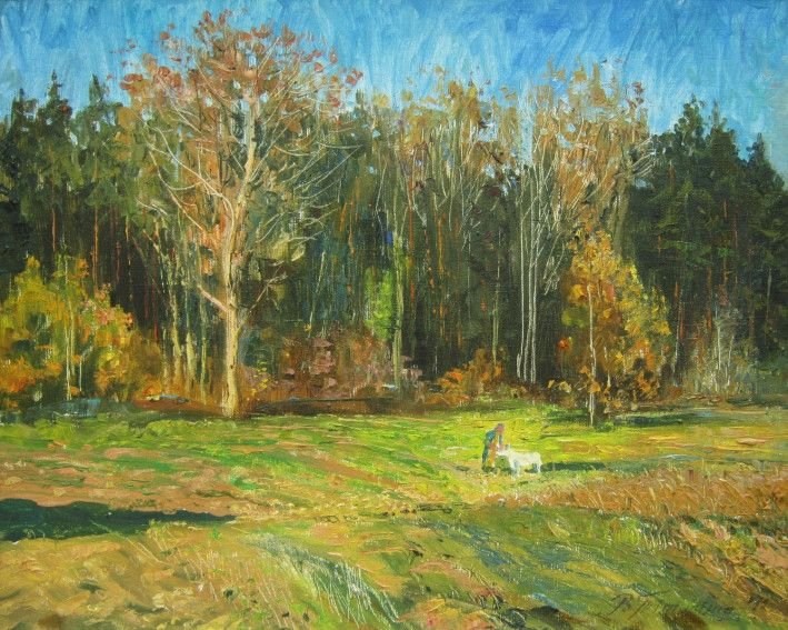 Painting «Autumn on the farm», oil, canvas. Painter Tytulenko Volodymyr. Buy painting