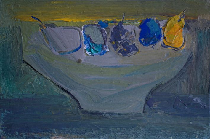Painting «Fruit in a bowl», oil, mixed media, canvas. Painter Melnyk Ihor. Buy painting