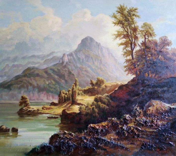 Painting «Mountain landscape», oil, canvas. Painter Kutilov Yurii. Buy painting