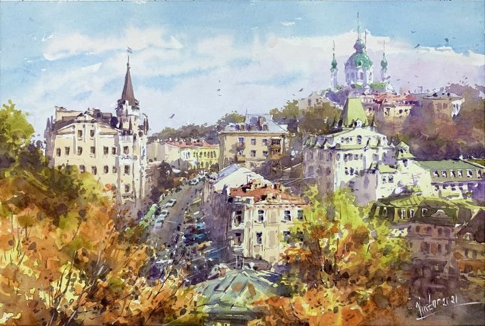 Painting « paints of Kiev», watercolor, paper. Painter Mykytenko Viktor. Buy painting