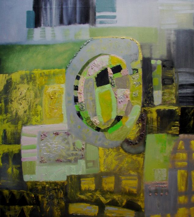 Painting «Green meditation», oil, canvas. Painter Shuliak Tetiana. Buy painting