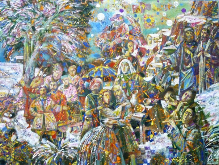 Painting «Christmastide», oil, canvas. Painter Boliukh Mykola. Buy painting