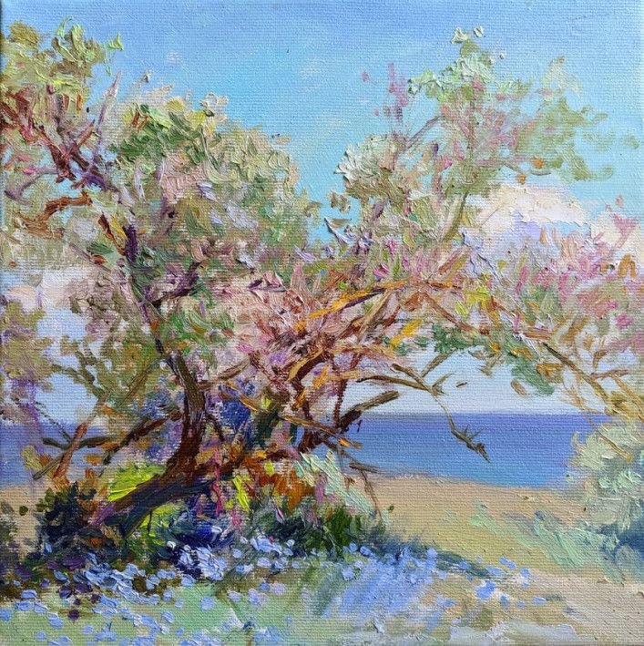 Painting “Olive near the sea. “