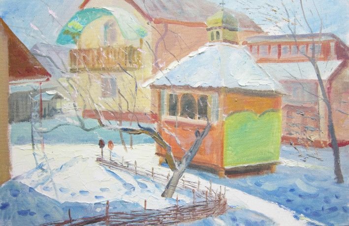 Painting “Winter in the country“