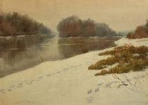 Картина “Зимой на Дунае”
