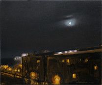 Картина “Місяць над передмістям”