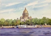 Картина “Санкт -Петербург, причал”
