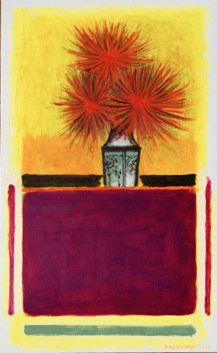 Painting «Who Brought Flowers to Rothko?..», acrylic, canvas. Painter Bahatska Nataliia. Buy painting