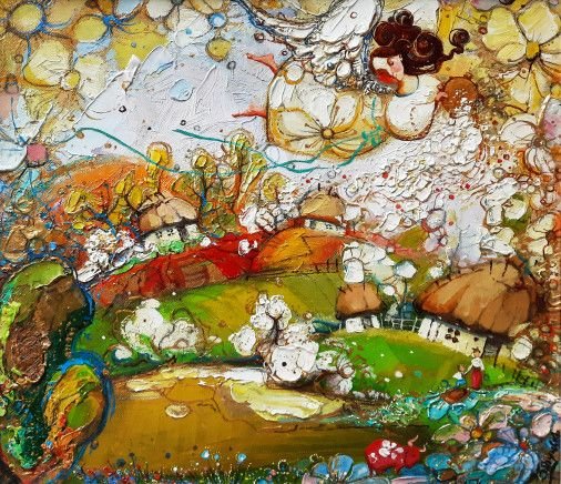 Картина «Срібний дзвін. Весна благословенна», олійні фарби, полотно. Художниця Збруцька Оксана. Продана