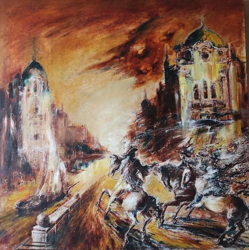 Painting «Thunderstorm», oil, canvas. Painter Herasymenko Nataliia. Buy painting