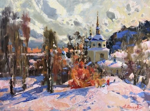 Painting «Sunny day», oil, canvas. Painter Olkhov Oleksandr. Sold