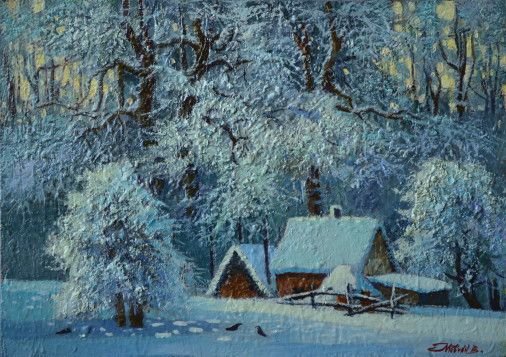 Painting «Winter», oil, canvas. Painter Movchan Vitalii. Buy painting