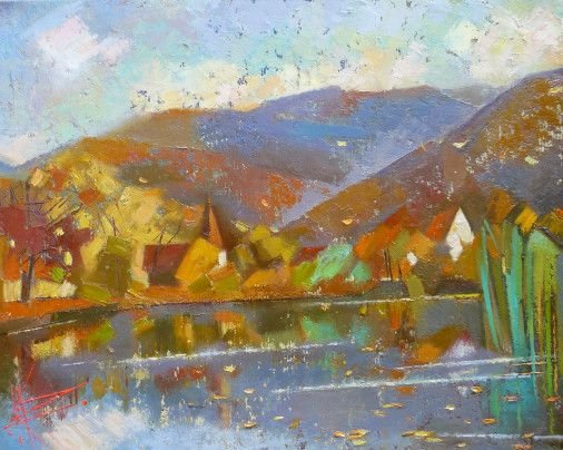 Картина «Осень в Закарпатье», масло, холст. Художница Корниенко Оксана. Купить картину
