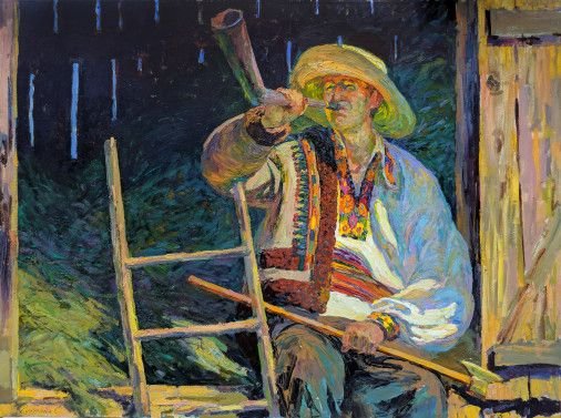 Painting «Young Hutsul», oil, canvas. Painter Hunchenko-Koval Svіtlana. Buy painting