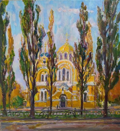 Painting «Vladimir Cathedral in Kyiv», oil, canvas. Painter Pavlenko Leonid. Buy painting