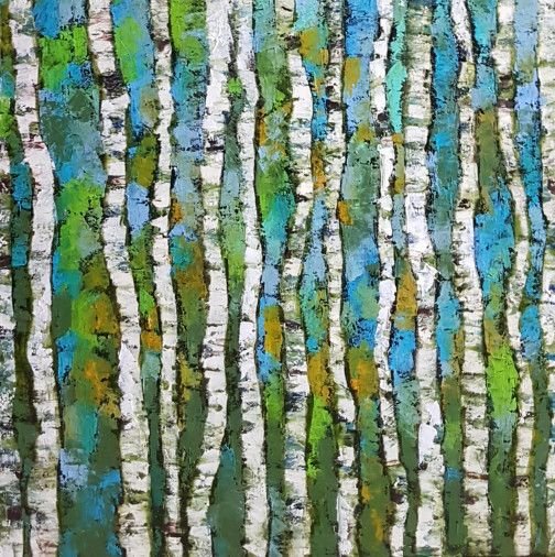 Painting «Tall trees», oil, canvas. Painter Kolesnykova Iryna. Buy painting