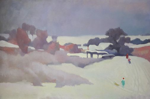 Painting «Winter fun», oil, canvas. Painter Koval Vasyl. Sold