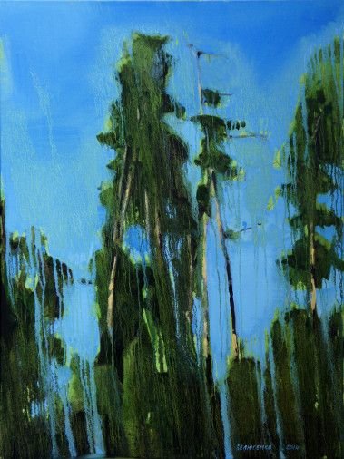 Painting «Pines at Sviatoshyn #1», oil, canvas. Painter Beliusenko Oleksii. Buy painting