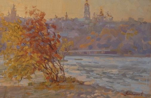 Painting «Kyiv autumn landscape», oil, canvas. Painter Lytovchenko Borys. Sold