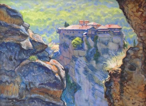 Painting «Meteora. Greece», oil, hardboard. Painter Timoshenko Vladimir. Buy painting