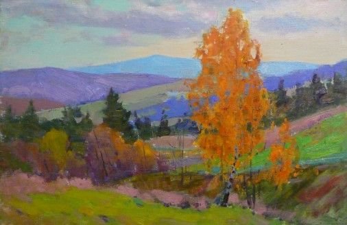Painting «Autumn Carpathians», oil, canvas. Painter Naidon Roman. Sold