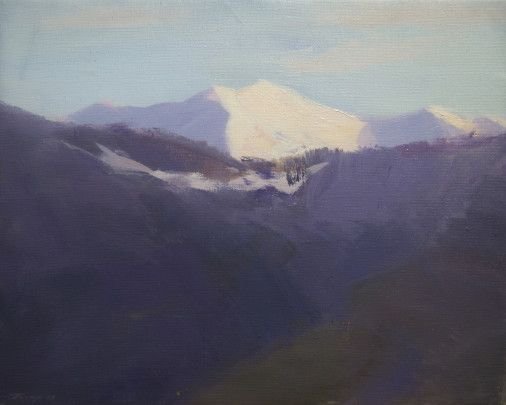 Painting «Snow top», oil, canvas. Painter Pysar Yurii. Buy painting