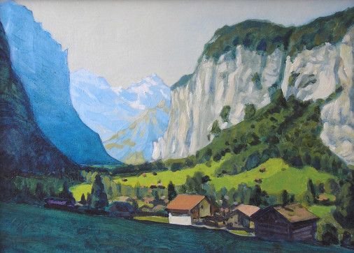 Painting «Lautenbrunnen. Switzerland», oil, hardboard. Painter Timoshenko Vladimir. Buy painting