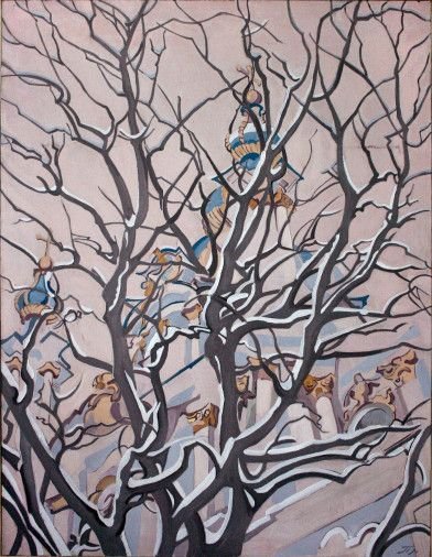 Painting «Lace branches. St. Andrew's Church», oil, canvas. Painter Pavlenko Leonid. Buy painting
