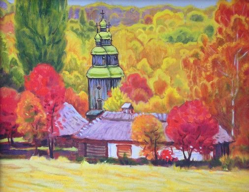 Painting «Woodland cottage», oil, hardboard. Painter Timoshenko Vladimir. Buy painting