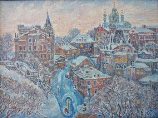 Painting «Andrew's Descent», oil, canvas. Painter Kyrylenko-Barannikova Halyna. Buy painting