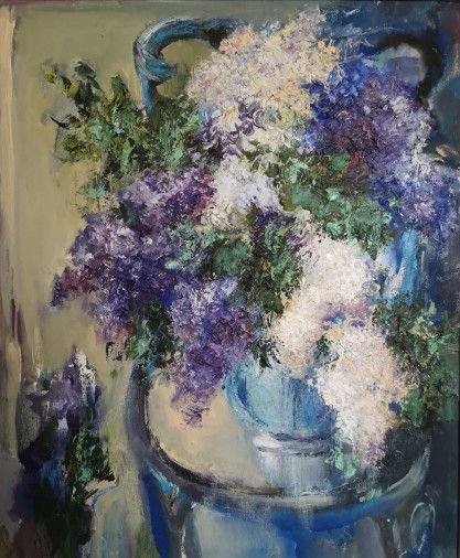 Painting «Bouquet of lilacs», oil, canvas. Painter Herasymenko Nataliia. Buy painting