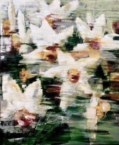 Painting «Irises-1 », oil, acrylic, canvas. Painter Tymchuk Mykhailo. Sold