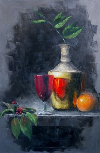 Painting «Still life with the Cherry», oil, canvas. Painter Bahatska Nataliia. Buy painting