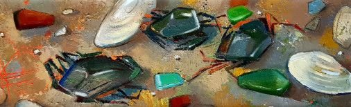Картина «Чорноморські крабики», олійні фарби, полотно. Художниця Корнієнко Оксана. Купити картину