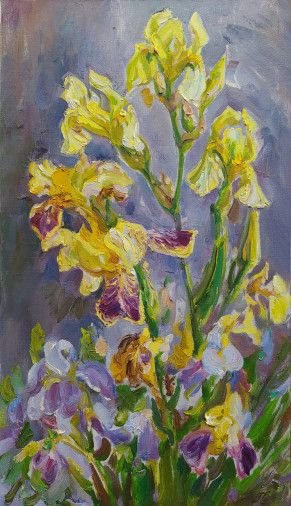 Painting «Yellow Irises», oil, canvas. Painter Pavlenko Leonid. Buy painting