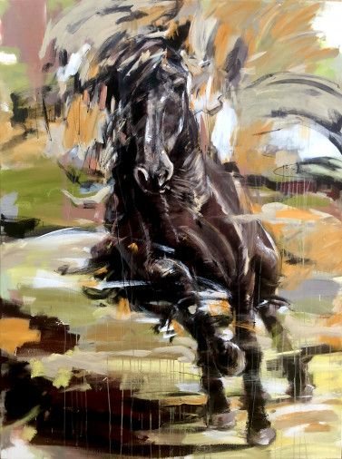 Painting «Brown horse», oil, acrylic, canvas. Painter Tymchuk Mykhailo. Sold