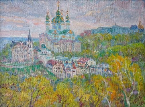 Painting «St. Andrew's Church», oil, canvas. Painter Kyrylenko-Barannikova Halyna. Buy painting