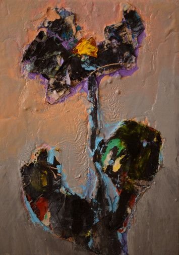 Painting «Flower 5», mixed media, canvas. Painter Melnyk Ihor. Buy painting