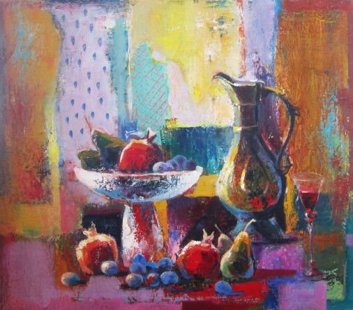 Painting «Still life with grenades», oil, canvas. Painter Movchan Vitalii. Buy painting