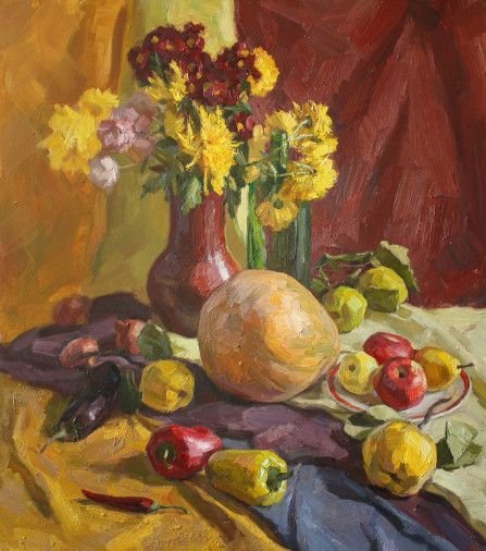Painting «Gifts of Autumn», oil, canvas. Painter Korinok Viktor. Buy painting