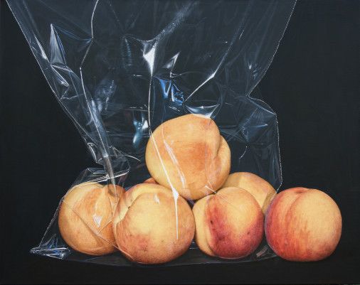 Картина «Просто персики...», акрил, полотно. Художниця Багацька Наталія. Купити картину