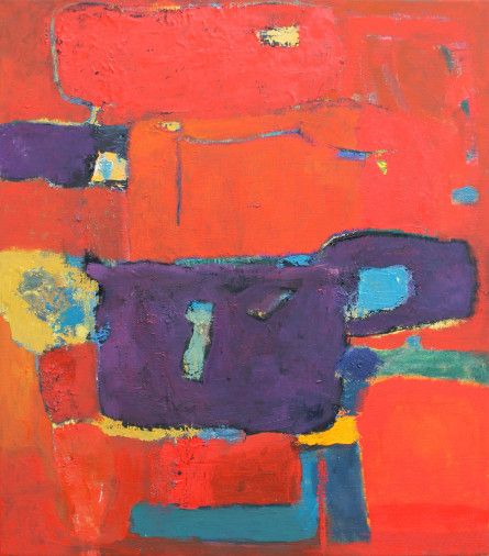 Painting «Composition on red», oil, canvas. Painter Dekaliuk Serhii. Buy painting