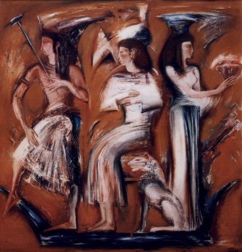 Картина «Египетськаі мотиви », олійні фарби, полотно. Художниця Герасименко Наталія. Купити картину