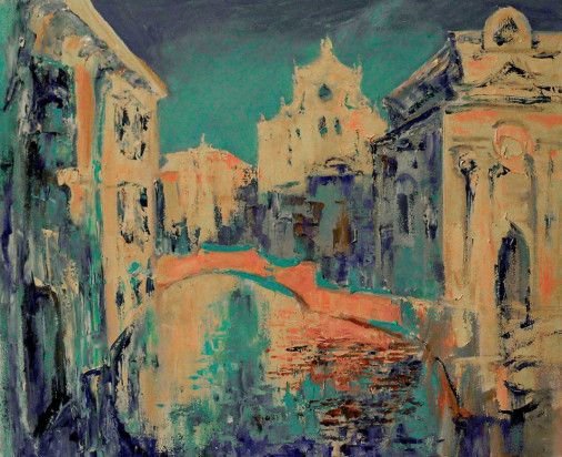 Painting «Noon in Venice», oil, canvas. Painter Herasymenko Nataliia. Buy painting