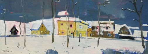 Painting «Winter», oil, acrylic, canvas. Painter Leonets Yaroslav. Buy painting