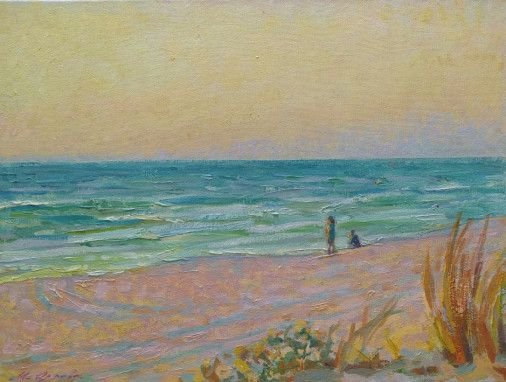 Картина «Море на світанку», олійні фарби, полотно. Художниця Орлова Марина. Купити картину