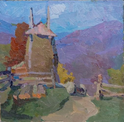 Painting «edge of the mountain», oil, canvas. Painter Havryliuk Varvara. Buy painting