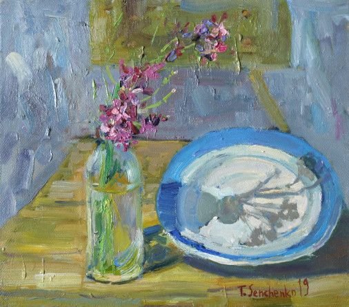 Painting «Shadow on a plate», oil, canvas. Painter Senchenko Tetiana. Buy painting