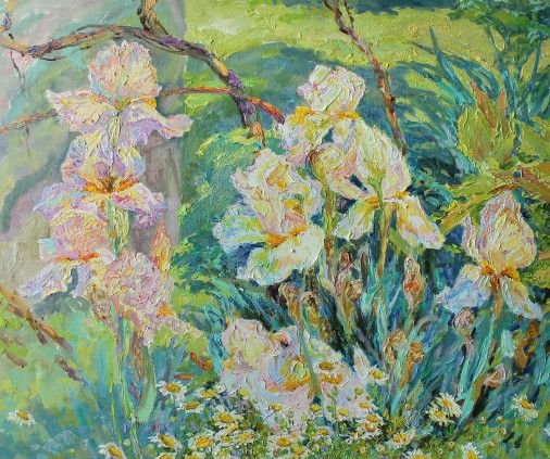 Painting «Irises», oil, canvas. Painter Gunchenko Svіtlana. Buy painting