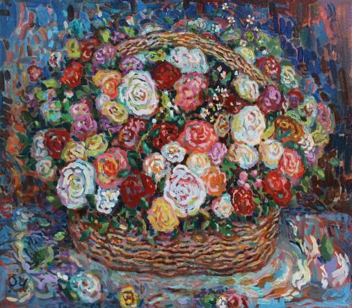 Painting «Flowers2», oil, canvas. Painter Chudnovsky Roman. Buy painting